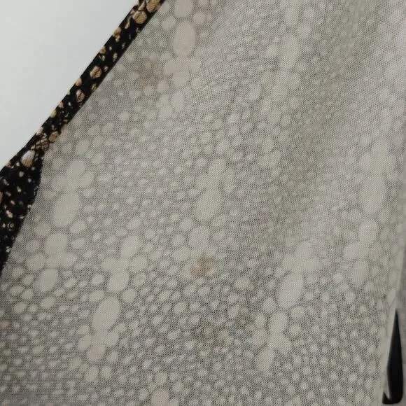 Diane Von Furstenberg Julian Silk Wrap Dress Size 2 Black Tan Lizard Stretch - Picture 9 of 10